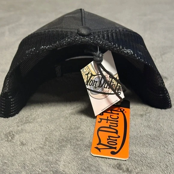 Von Dutch D Black and Pink Camo Cap New